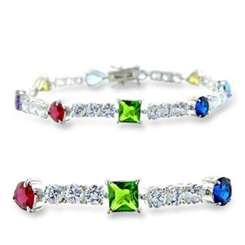 414402 - High-Polished 925 Sterling Silver Bracelet with AAA Grade CZ